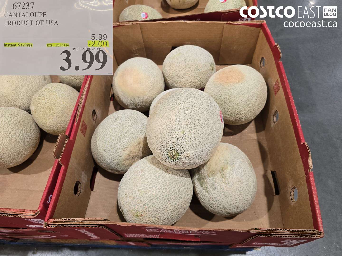 67237 CANTALOUPE PRODUCT OF USA ($2.00 INSTANT SAVINGS EXPIRES ON 2026-05-30) $3.99