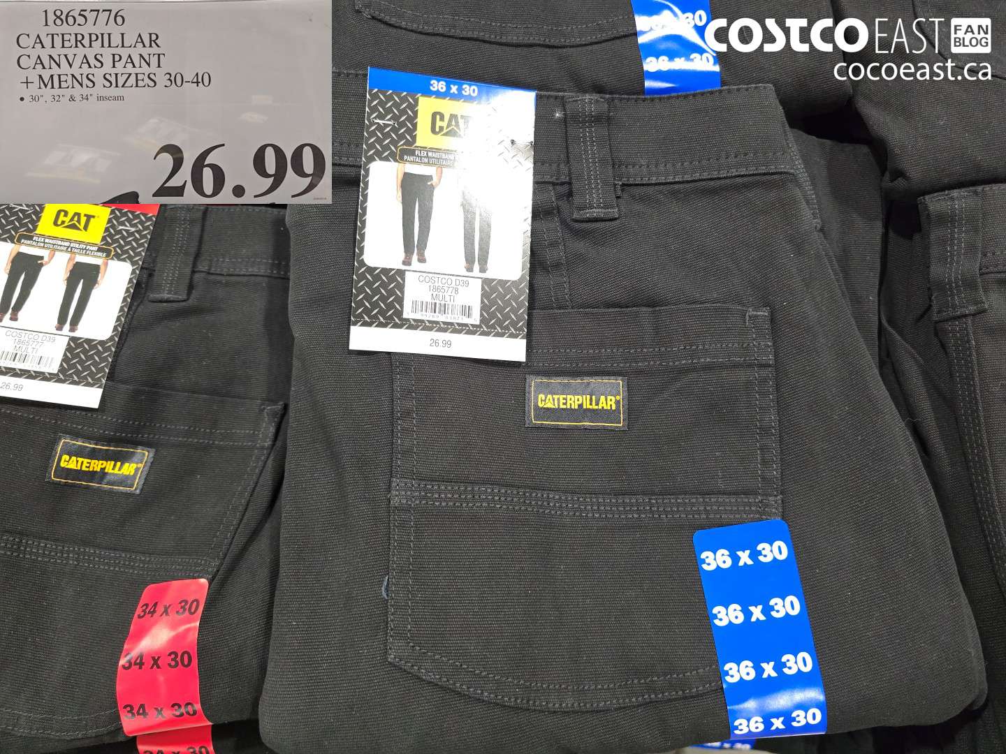 1865776 CATERPILLAR CANVAS PANT + MENS SIZES 30-40 $26.99
