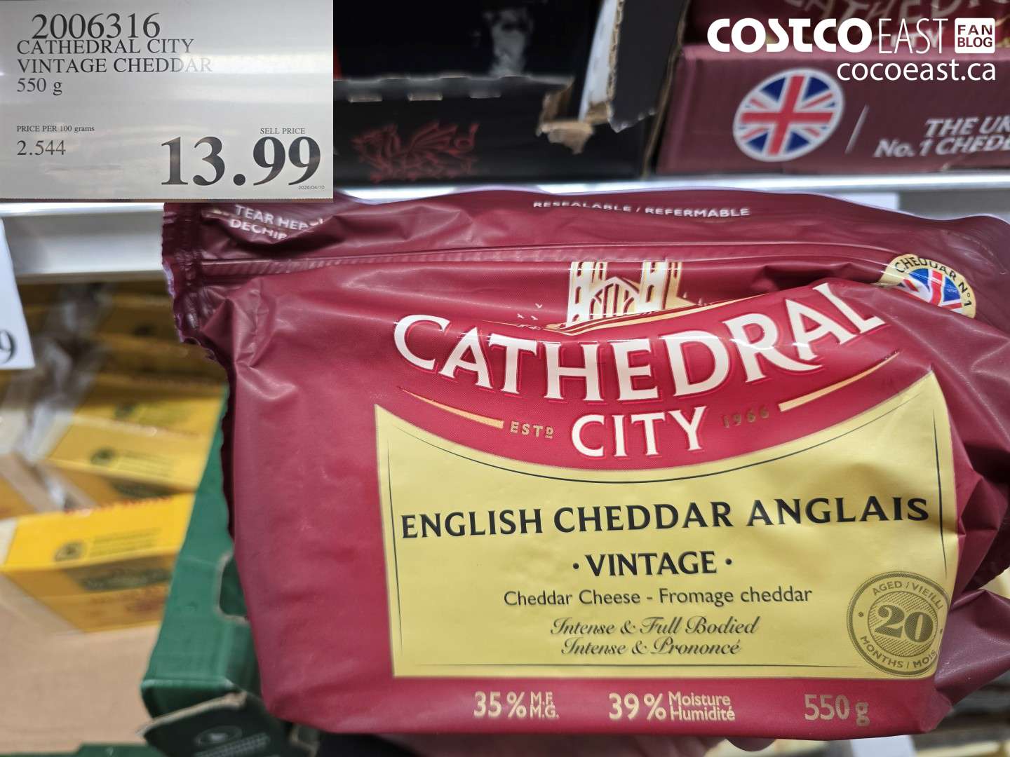 2006316 CATHEDRAL CITY VINTAGE CHEDDAR 550 G $13.99