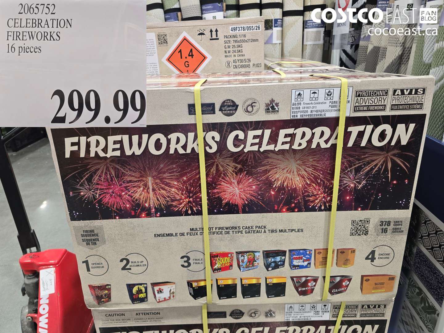 2065752 CELEBRATION FIREWORKS 16 PIECES $299.99
