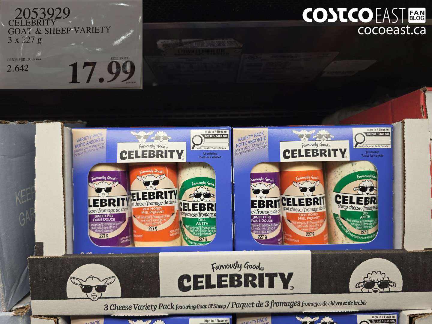 2033929 CELEBRITY GOAT & SHEEP VARIETY 3 X 227 G $17.99