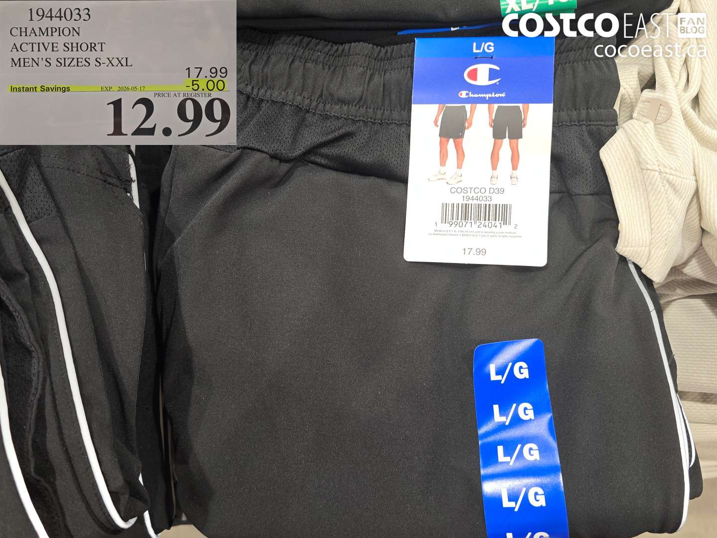 1944033 CHAMPION ACTIVE SHORT MEN'S SIZES S-XXL ($5.00 INSTANT SAVINGS EXPIRES ON 2026-05-17) $12.99
