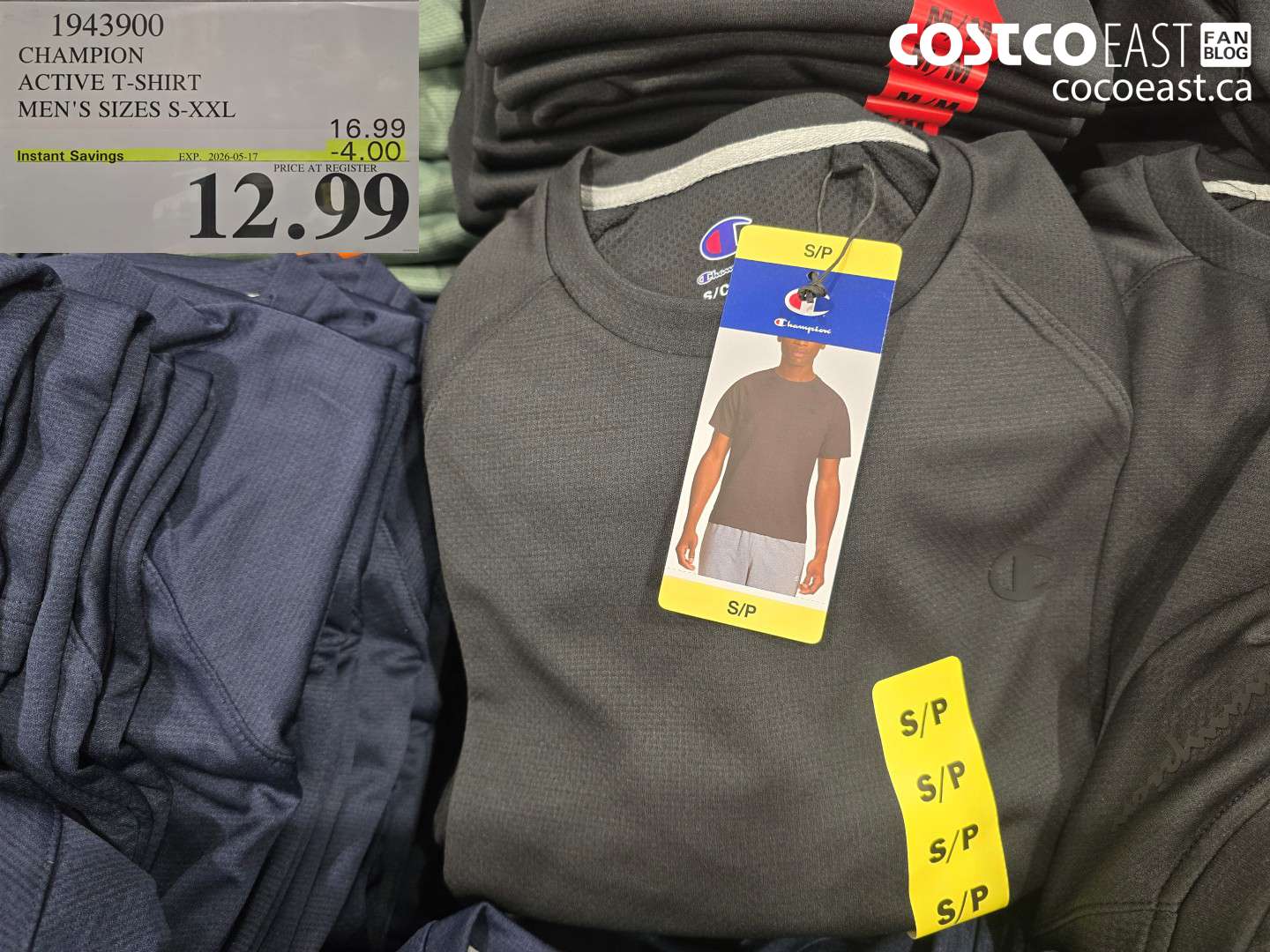 1943900 CHAMPION ACTIVE T-SHIRT MEN'S SIZES S-XXL ($4.00 INSTANT SAVINGS EXPIRES ON 2026-05-17) $12.99