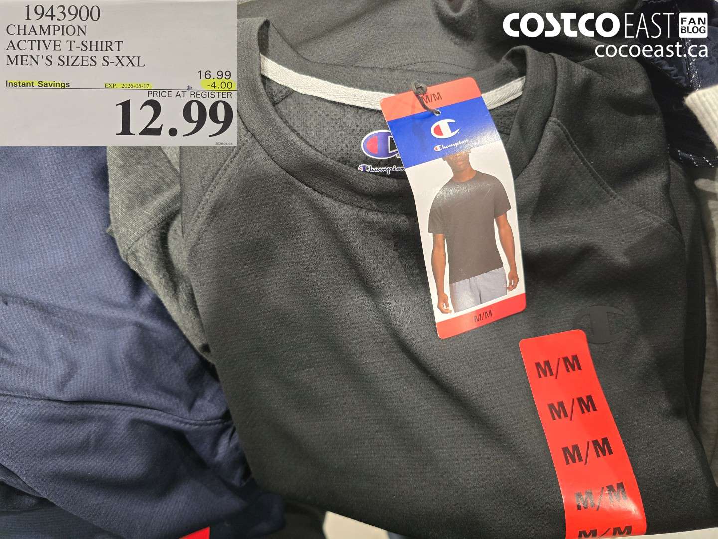 1943900 CHAMPION ACTIVE T-SHIRT MEN'S SIZES S-XXL ($4.00 INSTANT SAVINGS EXPIRES ON 2026-05-17) $12.99