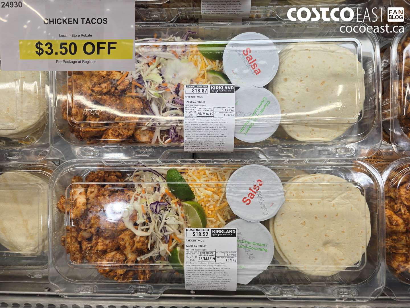 24930 CHICKEN TACOS ($3.50 INSTANT SAVINGS)