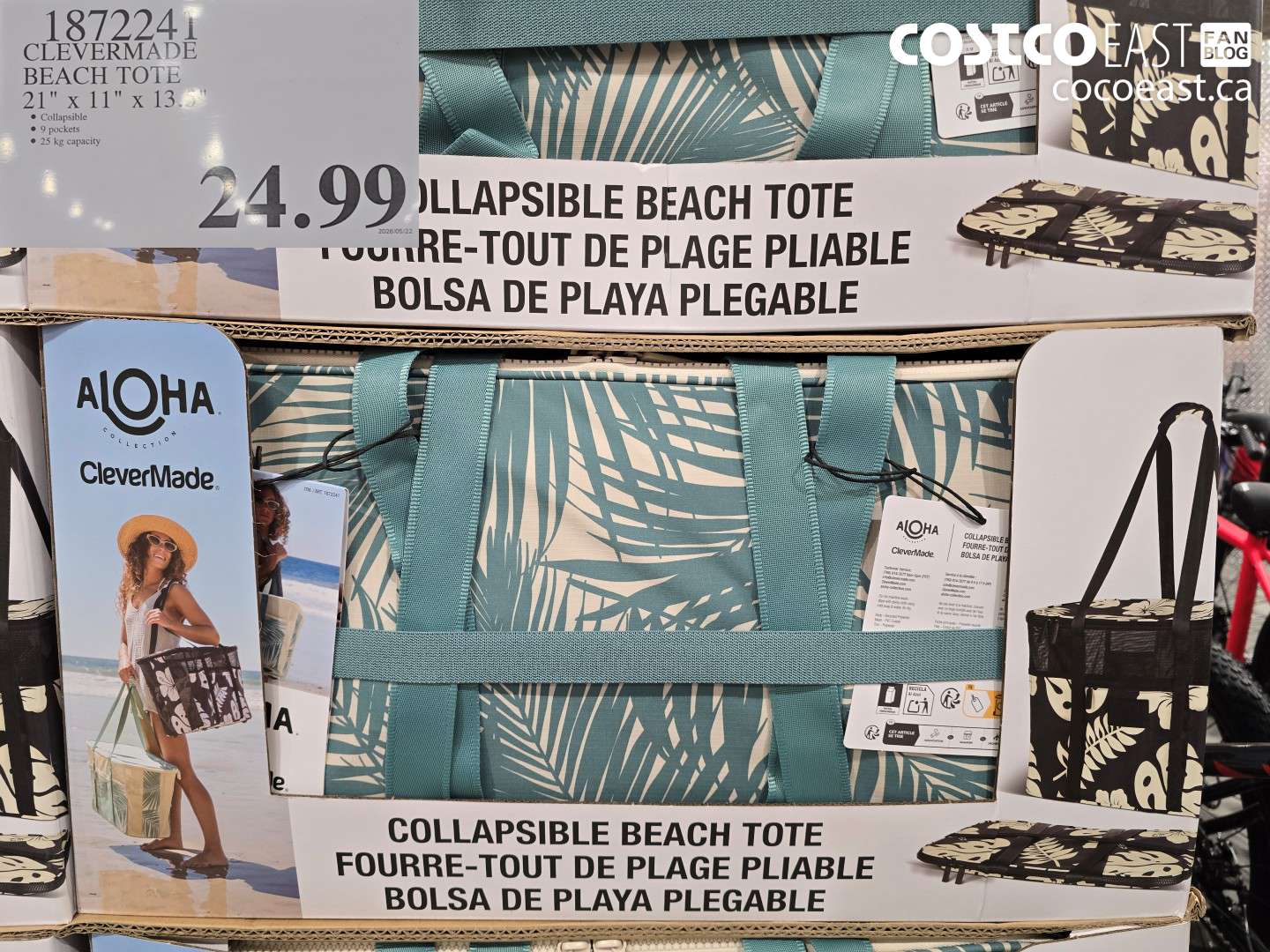 1872241 CLEVERMADE BEACH TOTE 21