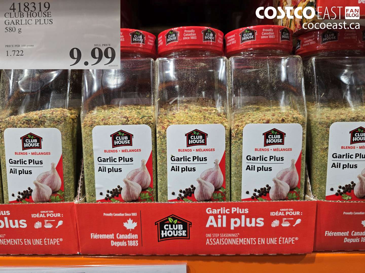 418319 CLUB HOUSE GARLIC PLUS 580 G $9.99