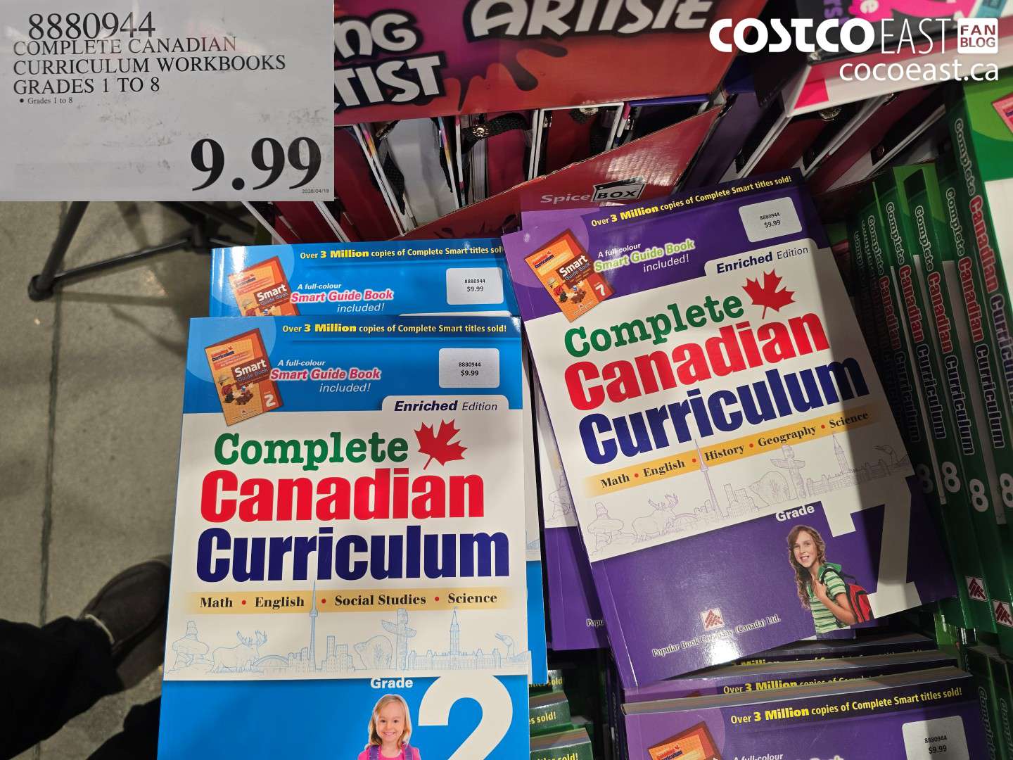 8880944 COMPLETE CANADIAN CURRICULUM WORKBOOKS GRADES 1 TO 8 $9.99