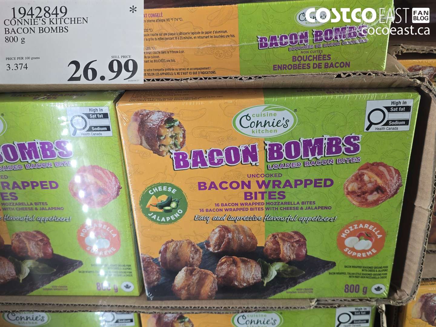 1942849 CONNIE'S KITCHEN BACON BOMBS 800 G $26.99