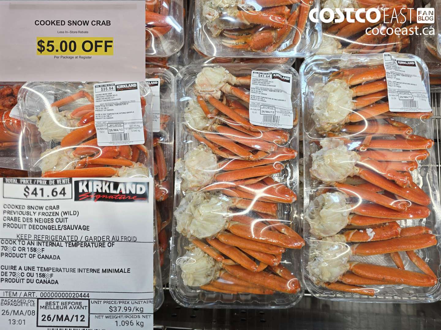 20444 COOKED SNOW CRAB ($5.00 INSTANT SAVINGS)