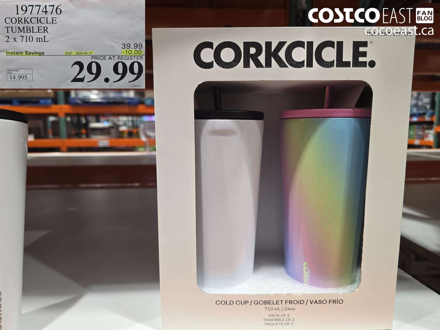 1977476 CORKCICLE TUMBLER 2 X 710 ML ($10.00 INSTANT SAVINGS EXPIRES ON 2026-05-17) $29.99