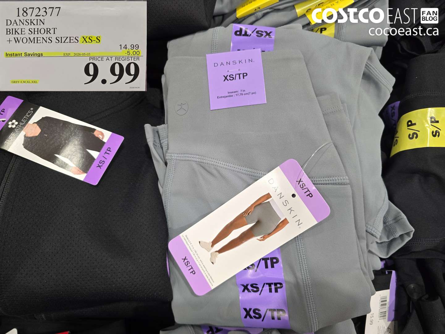 1872377 DANSKIN BIKE SHORT + WOMENS SIZES XS-S ($5.00 INSTANT SAVINGS EXPIRES ON 2026-05-03) $9.99