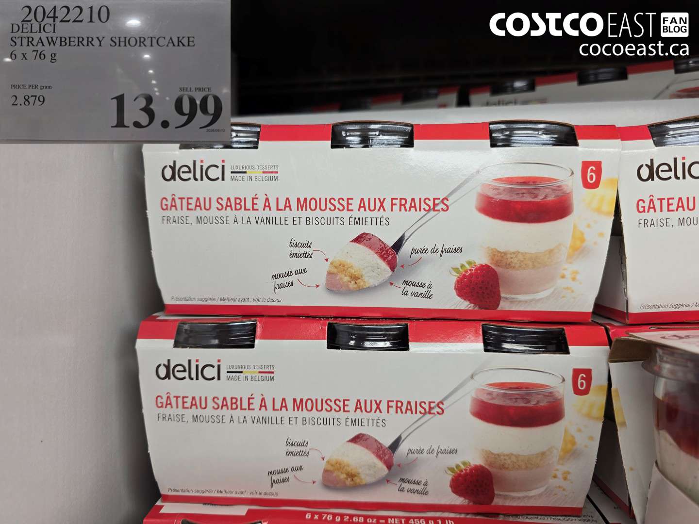 2042210 DELICI STRAWBERRY SHORTCAKE 6 X 76 G $13.99