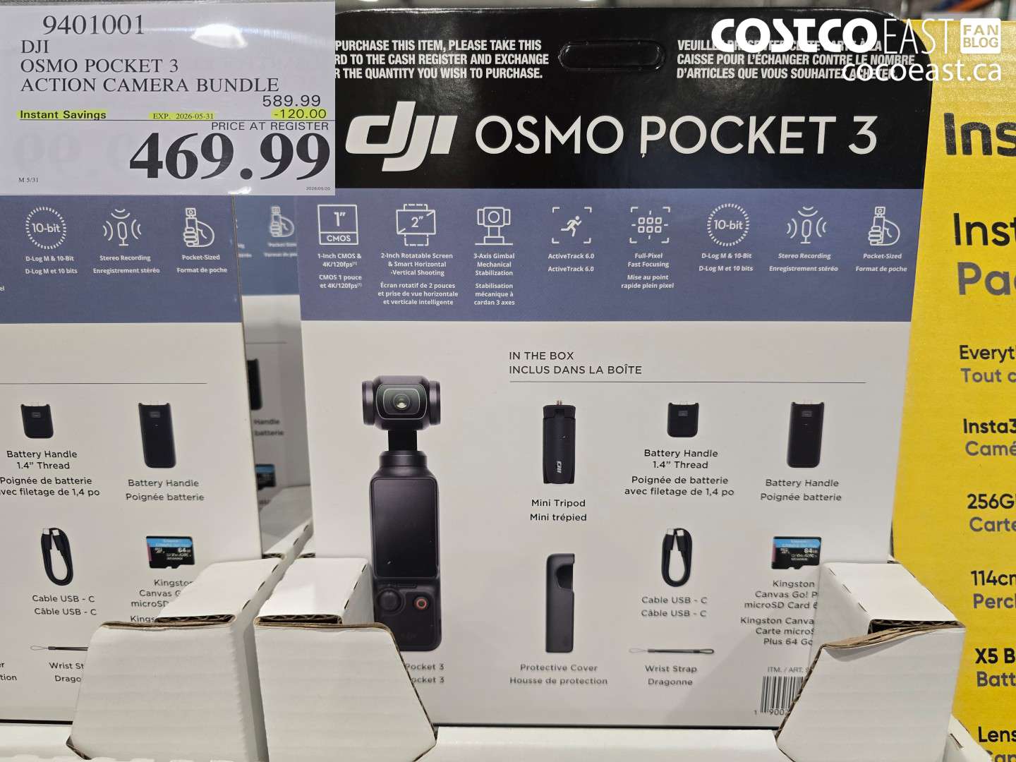 9401001 DJI OSMO POCKET 3 ACTION CAMERA BUNDLE ($120.00 INSTANT SAVINGS EXPIRES ON 2026-05-31) $469.99