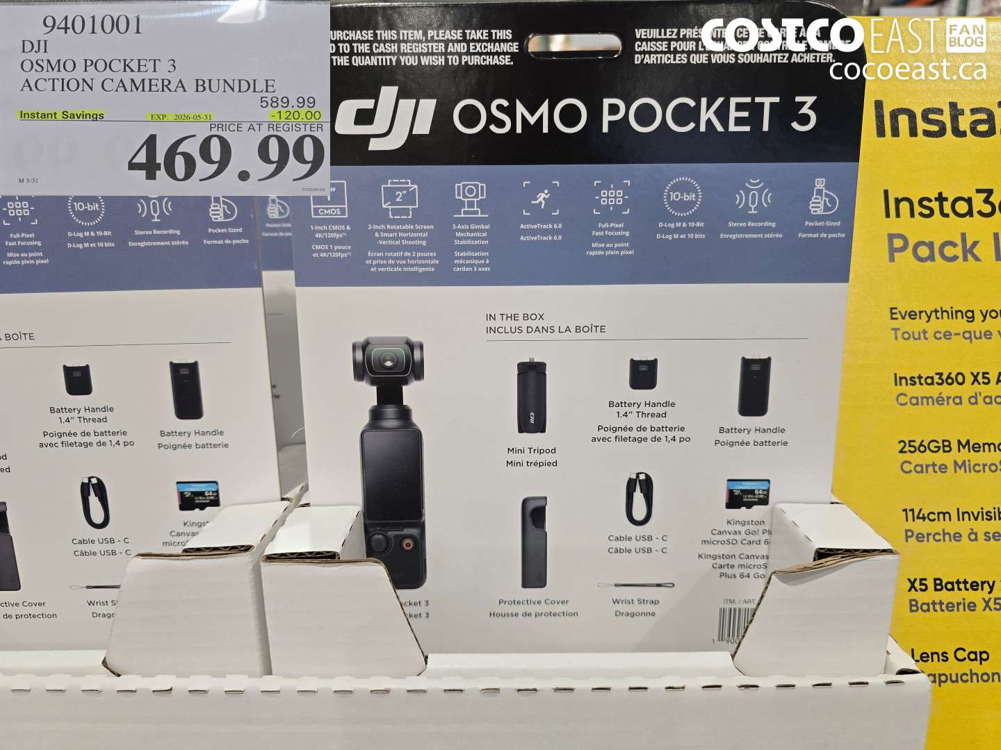9401001 DJI OSMO POCKET 3 ACTION CAMERA BUNDLE ($120.00 INSTANT SAVINGS EXPIRES ON 2026-05-31) $469.99