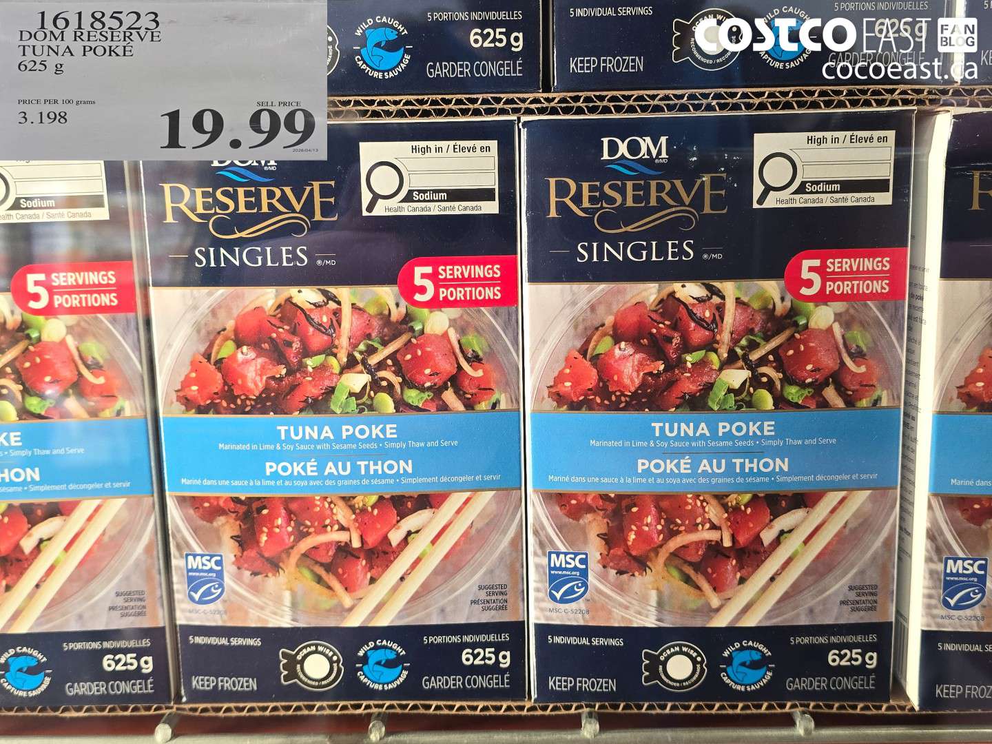 1618523 DOM RESERVE TUNA POKÉ 625 G $19.99