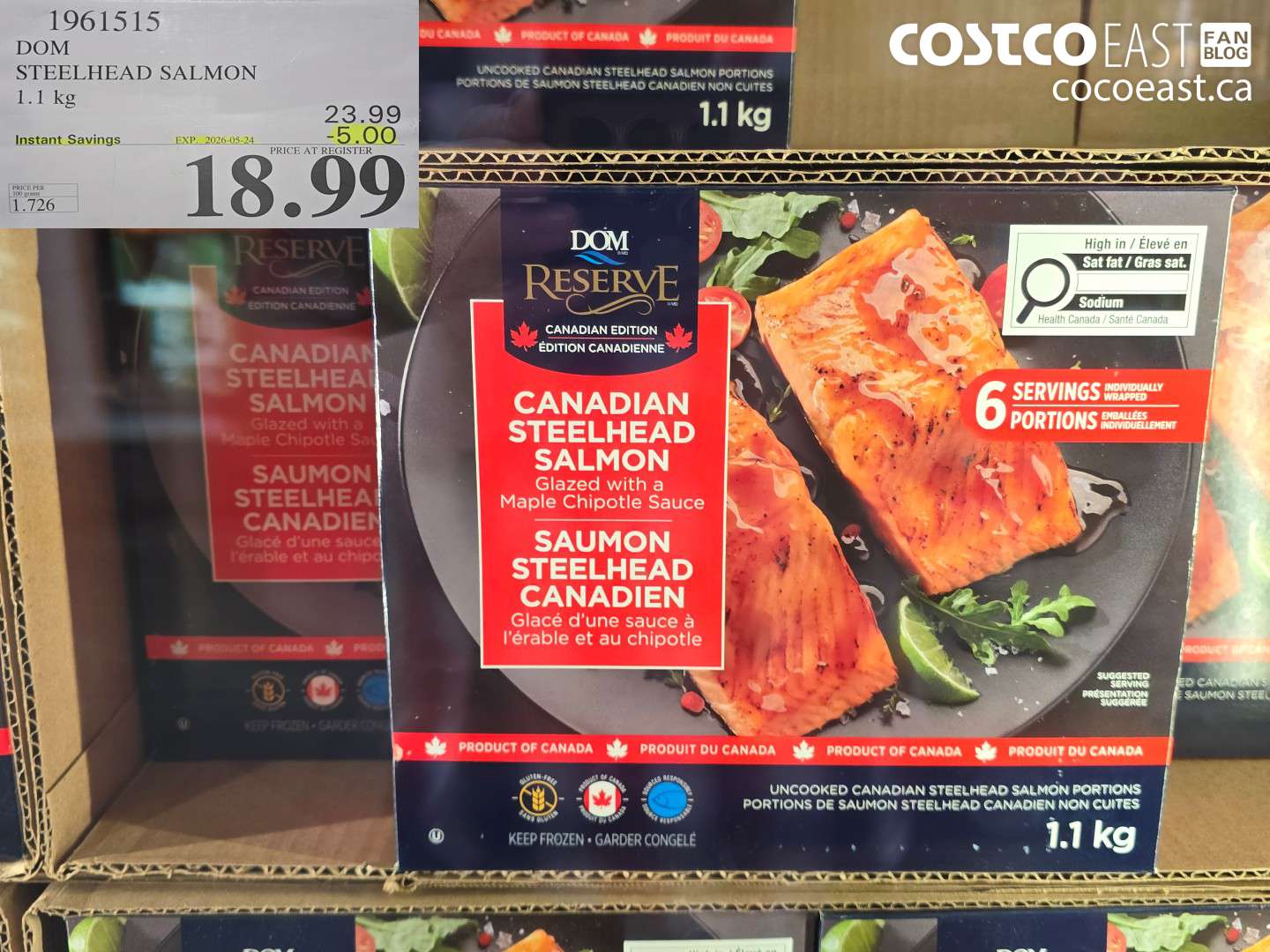 1961515 DOM STEELHEAD SALMON 1.1 KG ($5.00 INSTANT SAVINGS EXPIRES ON 2026-05-24) $18.99