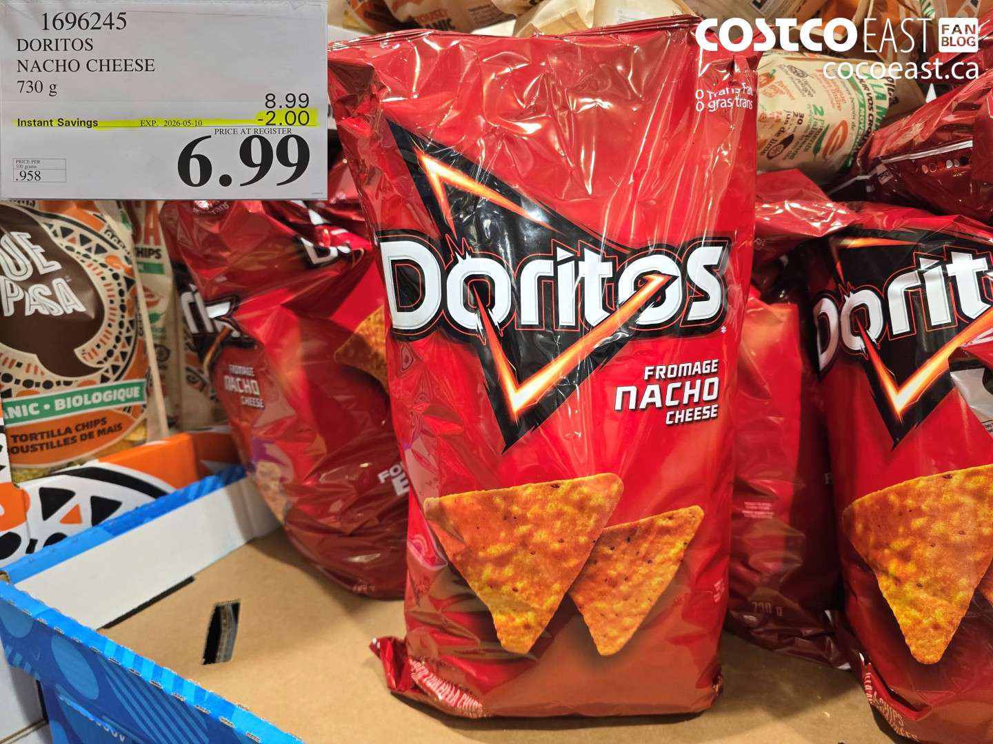 1696245 DORITOS NACHO CHEESE 730 G ($2.00 INSTANT SAVINGS EXPIRES ON 2026-05-10) $6.99