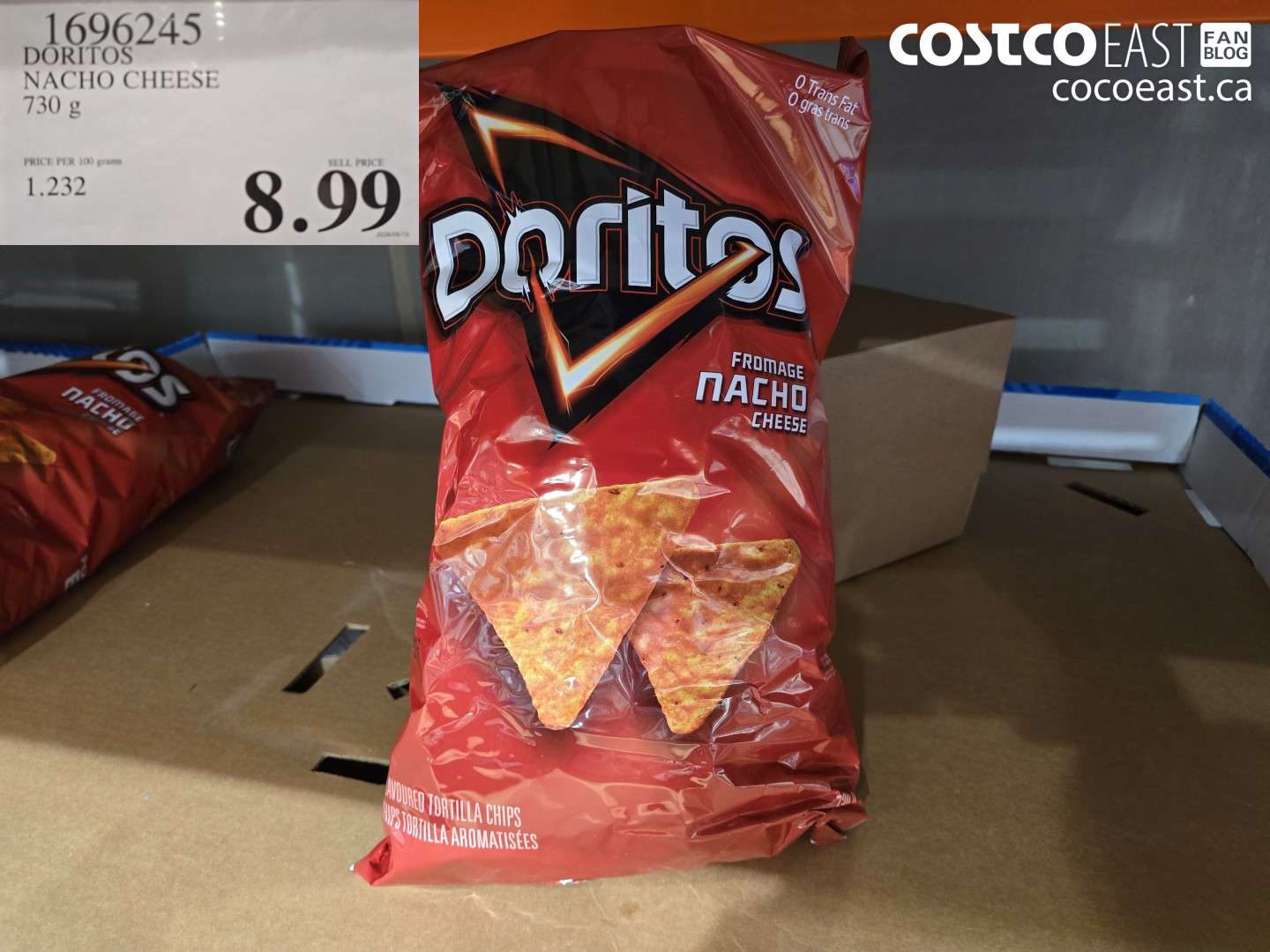 1696245 DORITOS NACHO CHEESE 730 G $8.99