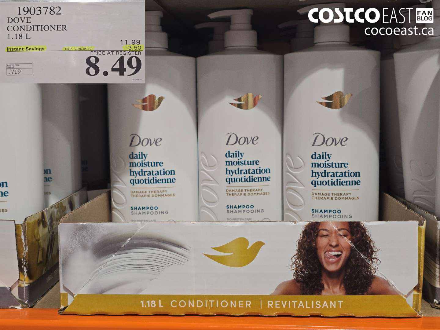 1903782 DOVE CONDITIONER 1.18 L ($3.50 INSTANT SAVINGS EXPIRES ON 2026-05-17) $8.49