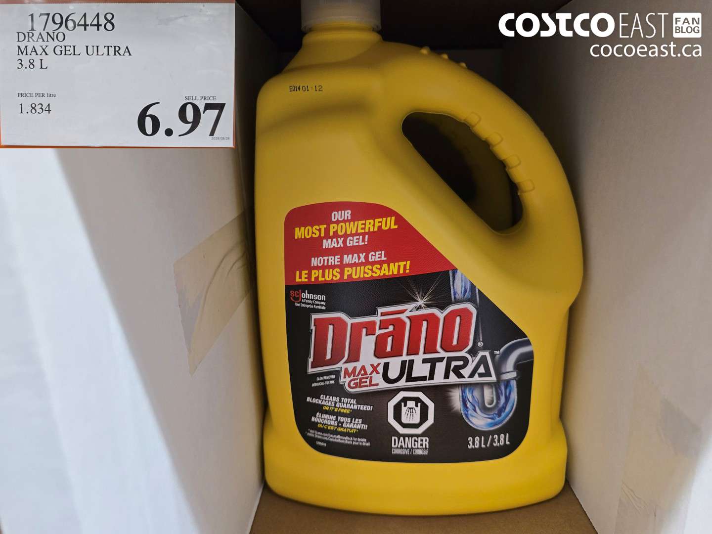 1796448 DRANO MAX GEL ULTRA 3.8 L $6.97