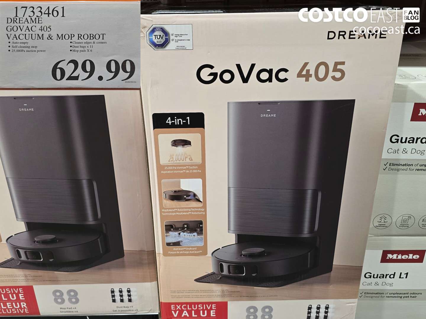 1733461 DREAME GOVAC 405 VACUUM & MOP ROBOT $629.99