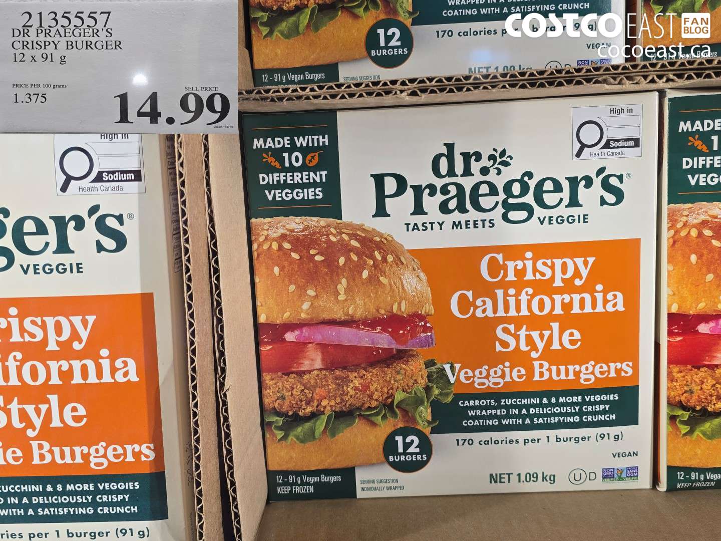2135557 DR PRAEGER'S CRISPY BURGER 12 X 91 G $14.99