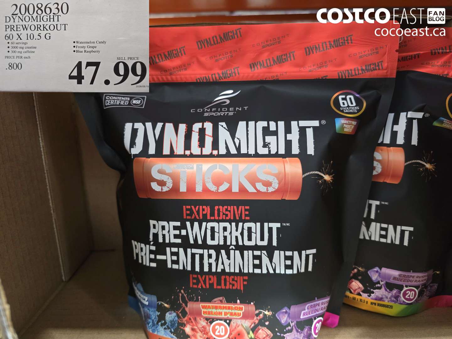2008630 DYNOMIGHT PREWORKOUT 60 X 10.5 G $47.99