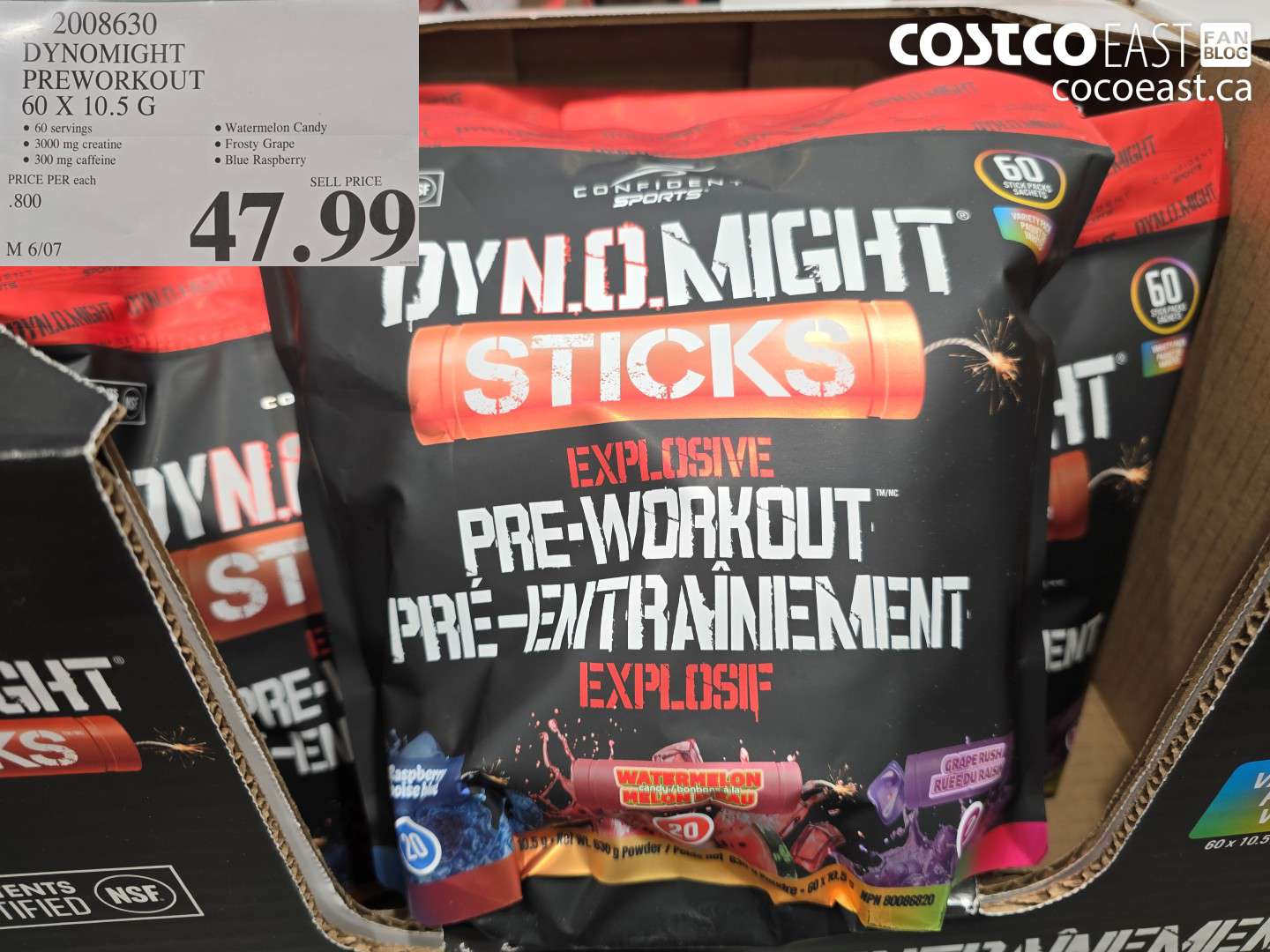 2008630 DYNOMIGHT PREWORKOUT 60 X 10.5 G $47.99