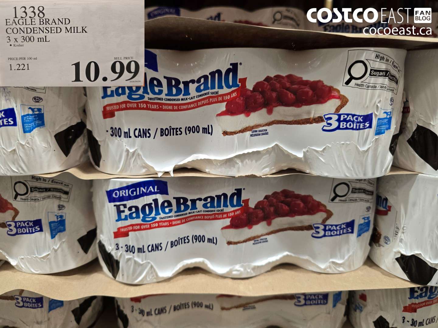 1338 EAGLE BRAND CONDENSED MILK 3 X 300 ML $10.99