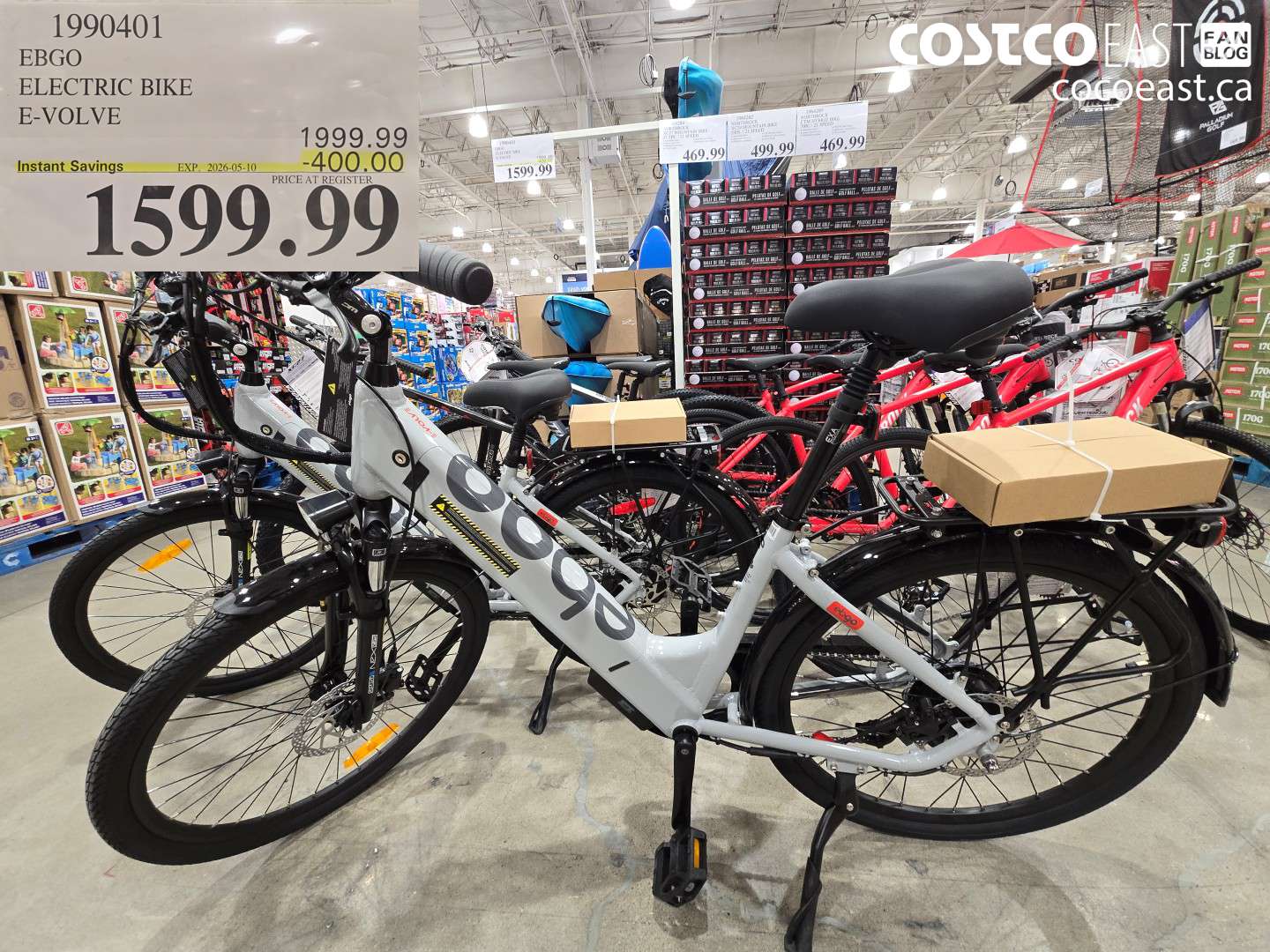 1990401 EBGO ELECTRIC BIKE E-VOLVE ($400.00 INSTANT SAVINGS EXPIRES ON 2026-05-10) $1599.99