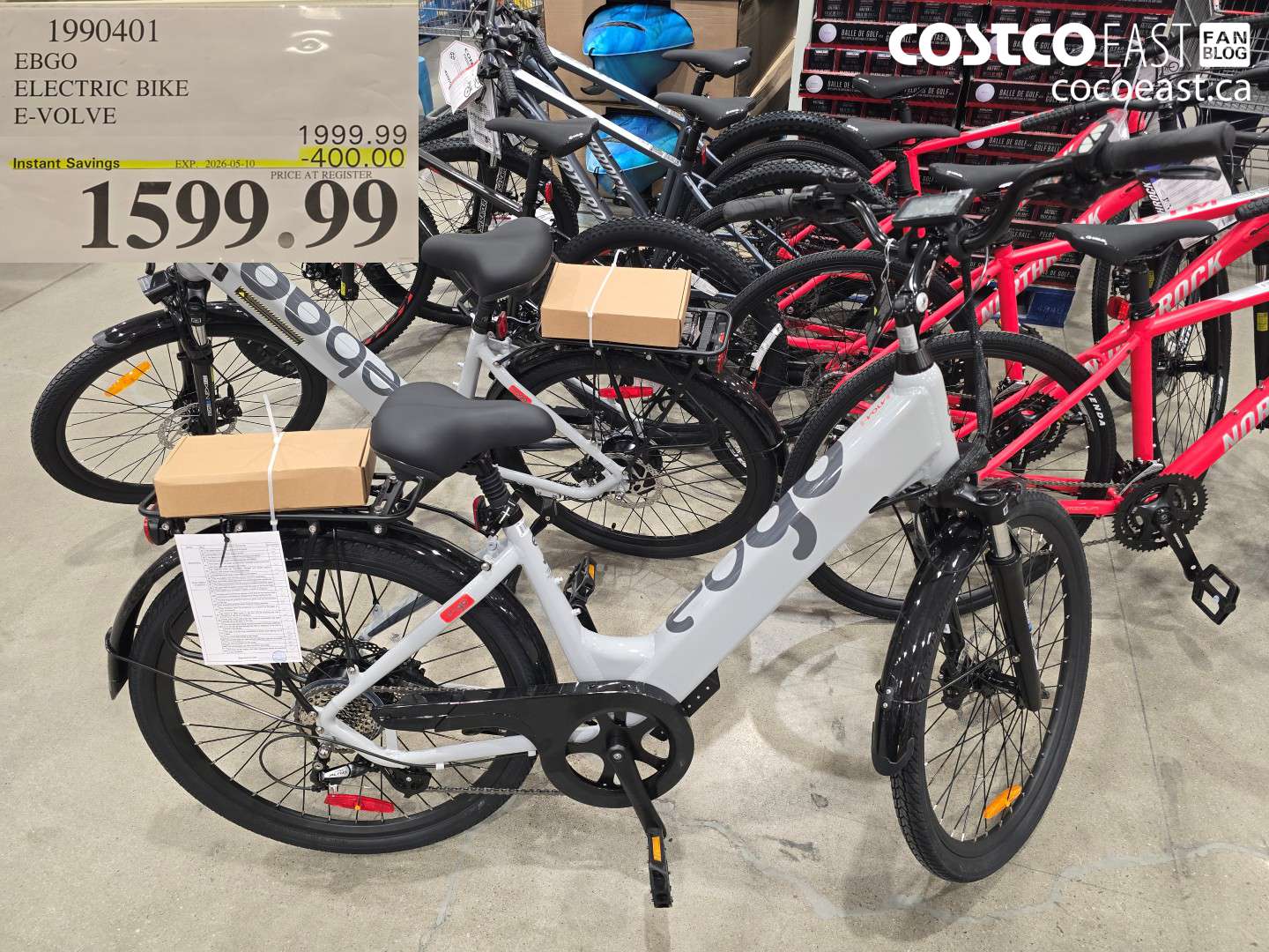 1990401 EBGO ELECTRIC BIKE E-VOLVE ($400.00 INSTANT SAVINGS EXPIRES ON 2026-05-10) $1599.99