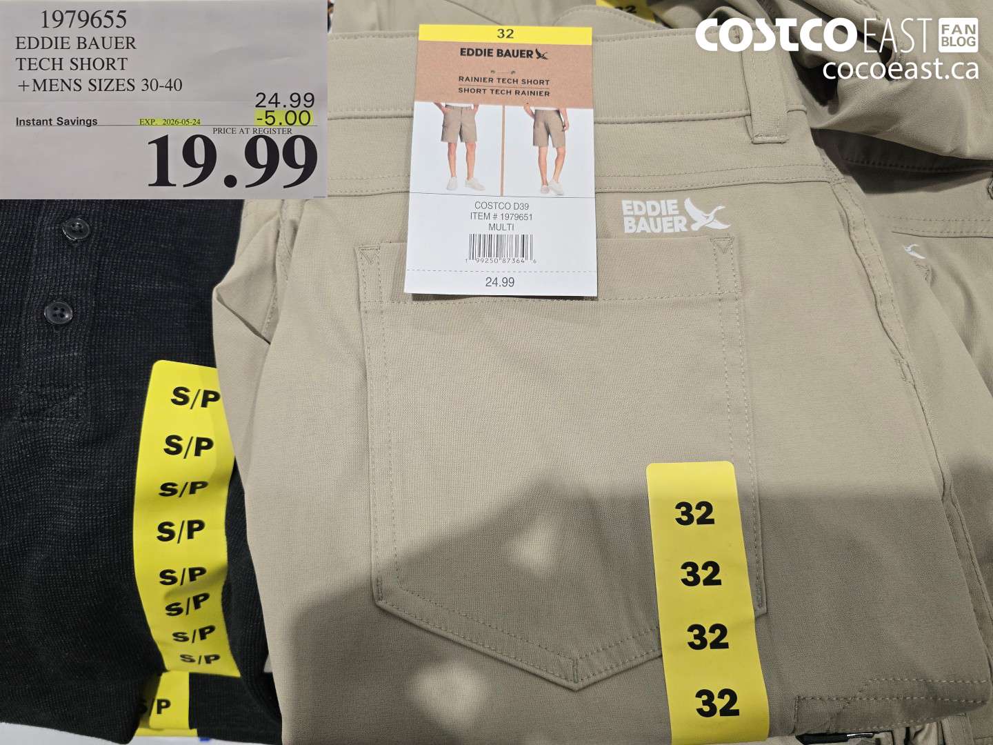 1979655 EDDIE BAUER TECH SHORT MENS SIZES 30-40 ($5.00 INSTANT SAVINGS EXPIRES ON 2026-05-24) $19.99