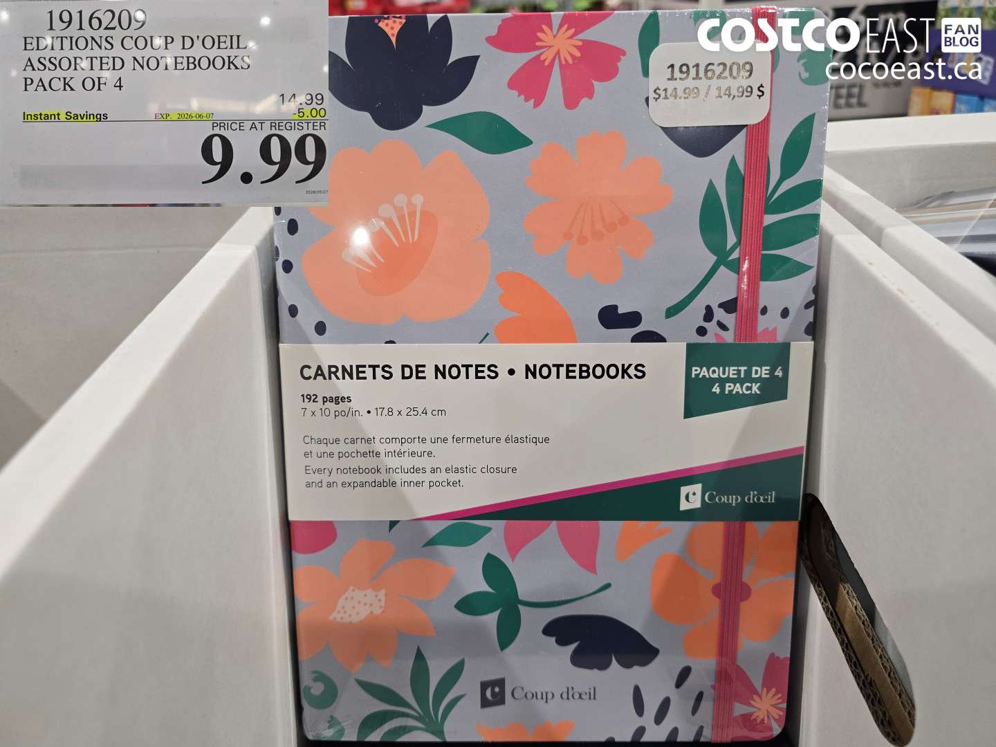 1916209 EDITIONS COUP D'OEIL ASSORTED NOTEBOOKS PACK OF 4 ($5.00 INSTANT SAVINGS EXPIRES ON 2026-06-07) $9.99