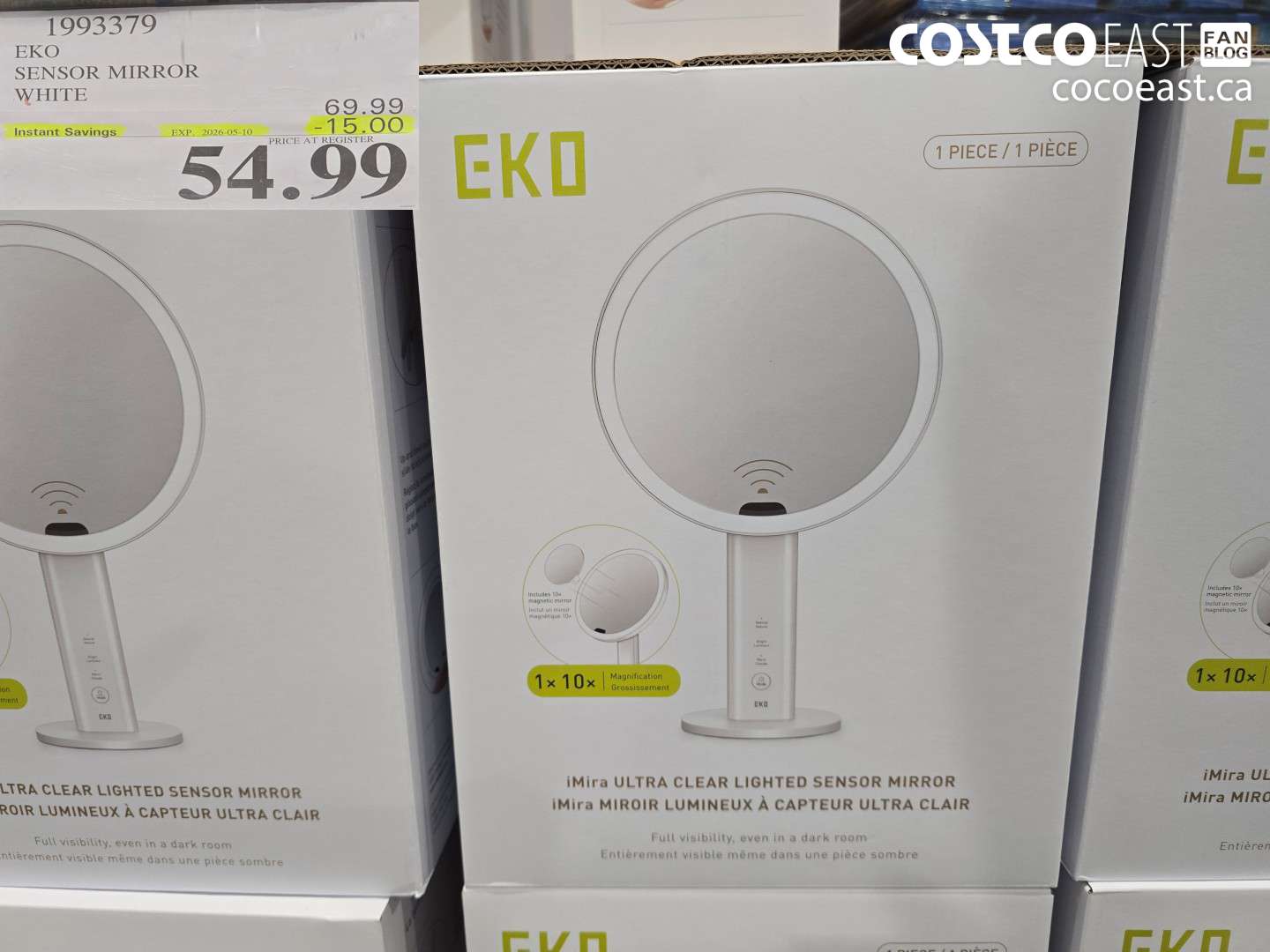1993379 EKO SENSOR MIRROR WHITE ($15.00 INSTANT SAVINGS EXPIRES ON 2026-05-10) $54.99