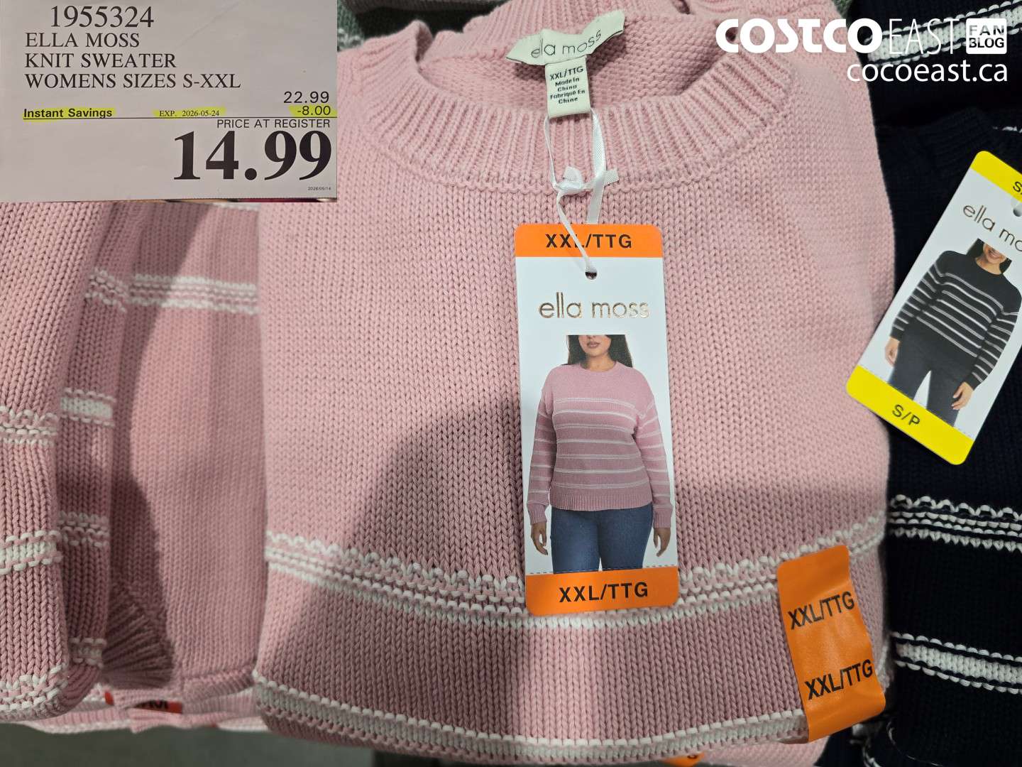 1955324 ELLA MOSS KNIT SWEATER WOMENS SIZES S-XXL ($8.00 INSTANT SAVINGS EXPIRES ON 2026-05-24) $14.99