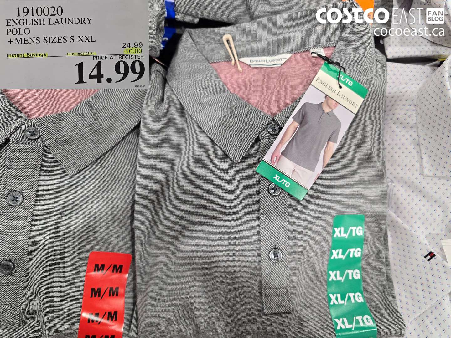 1910020 ENGLISH LAUNDRY POLO MENS SIZES S-XXL ($10.00 INSTANT SAVINGS EXPIRES ON 2026-05-31) $14.99