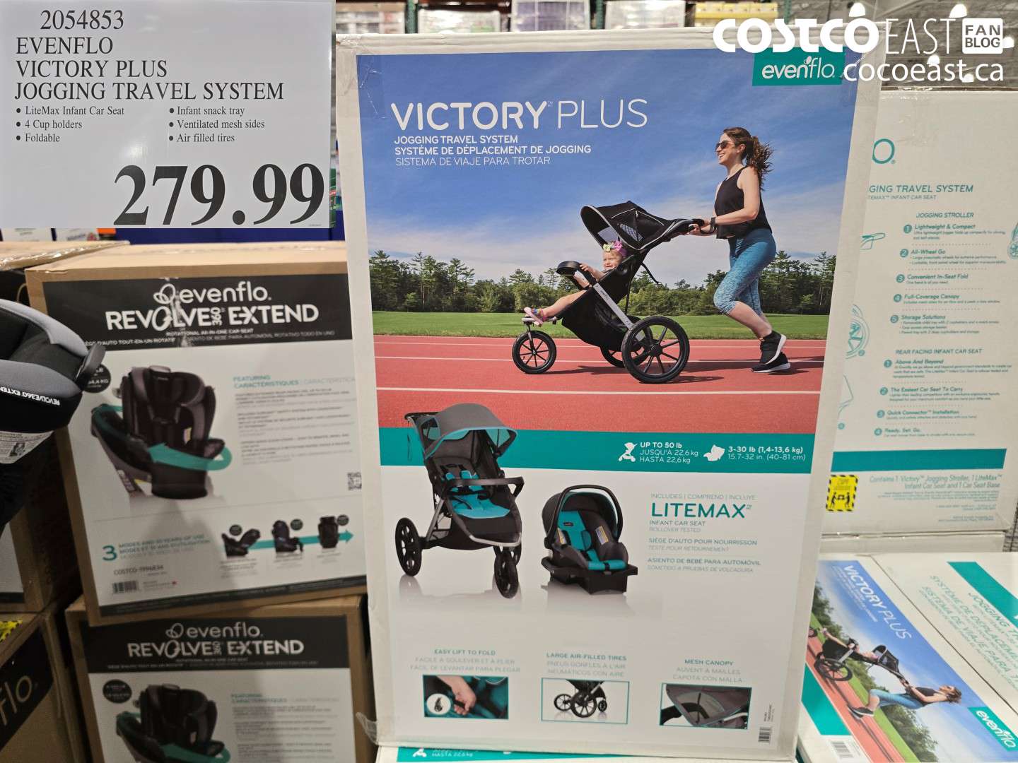 2054853 EVENFLO VICTORY PLUS JOGGING TRAVEL SYSTEM $249.99