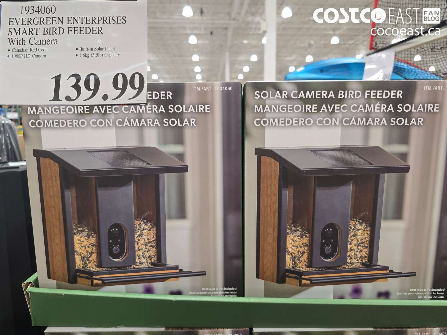 1934060 EVERGREEN ENTERPRISES SMART BIRD FEEDER WITH CAMERA $139.99