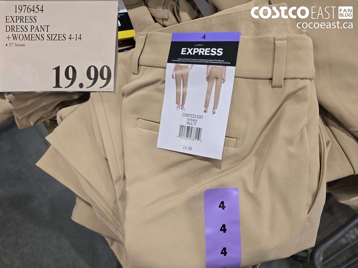 1976454 EXPRESS DRESS PANT WOMENS SIZES 4-14 $19.99