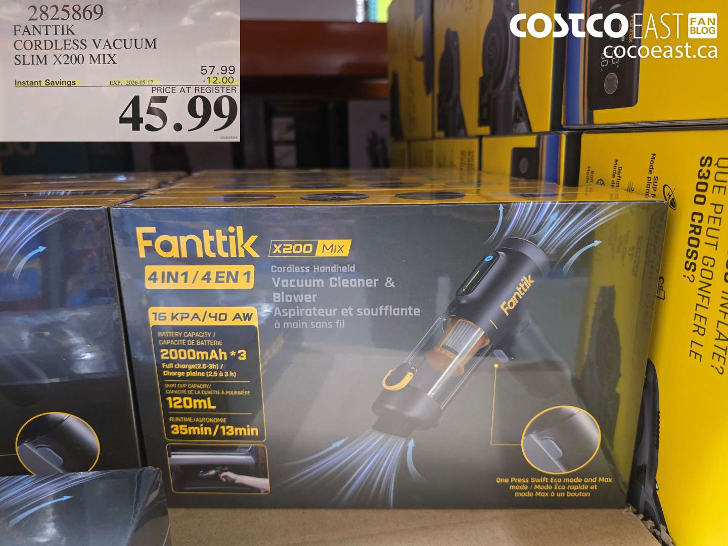 2825869 FANTTIK CORDLESS VACUUM SLIM X200 MIX ($12.00 INSTANT SAVINGS EXPIRES ON 2026-05-17) $45.99