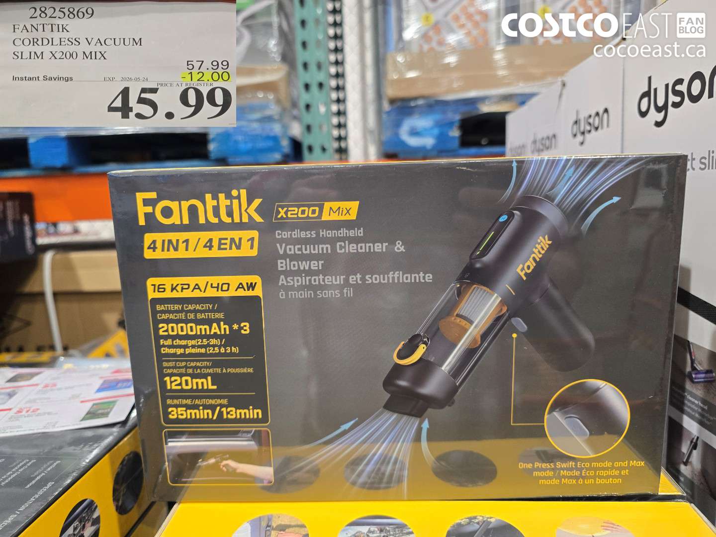 2825869 FANTTIK CORDLESS VACUUM SLIM X200 MIX ($12.00 INSTANT SAVINGS EXPIRES ON 2026-05-24) $45.99
