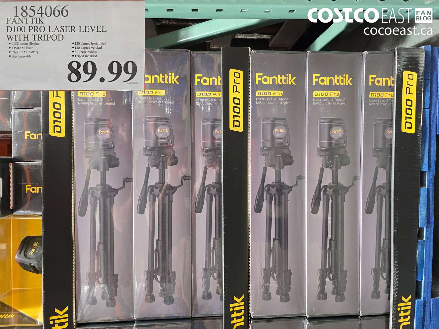 1854066 FANTTIK D100 PRO LASER LEVEL WITH TRIPOD $89.99