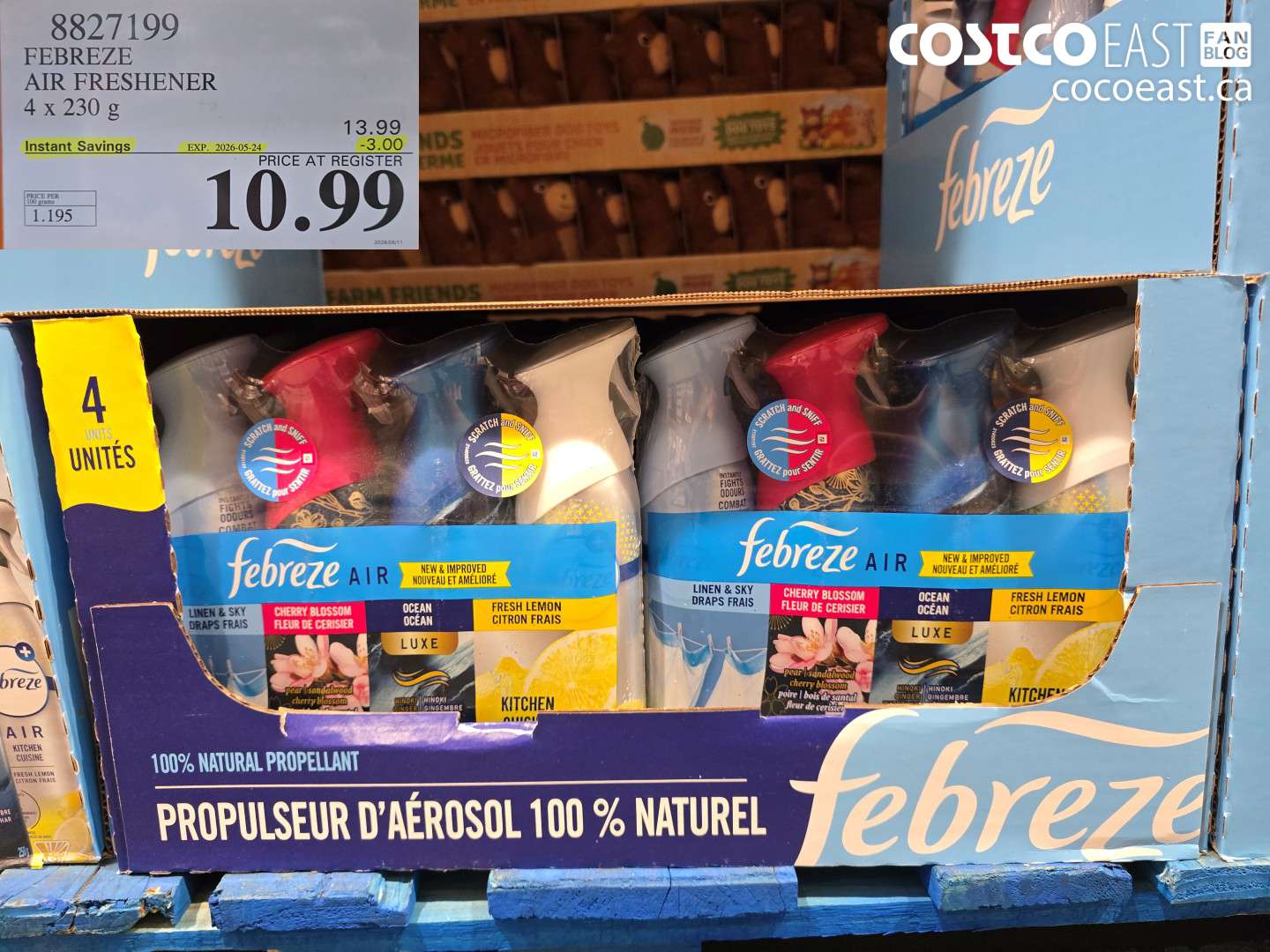 8827199 FEBREZE AIR FRESHENER 4 X 230 G ($3.00 INSTANT SAVINGS EXPIRES ON 2026-05-24) $10.99
