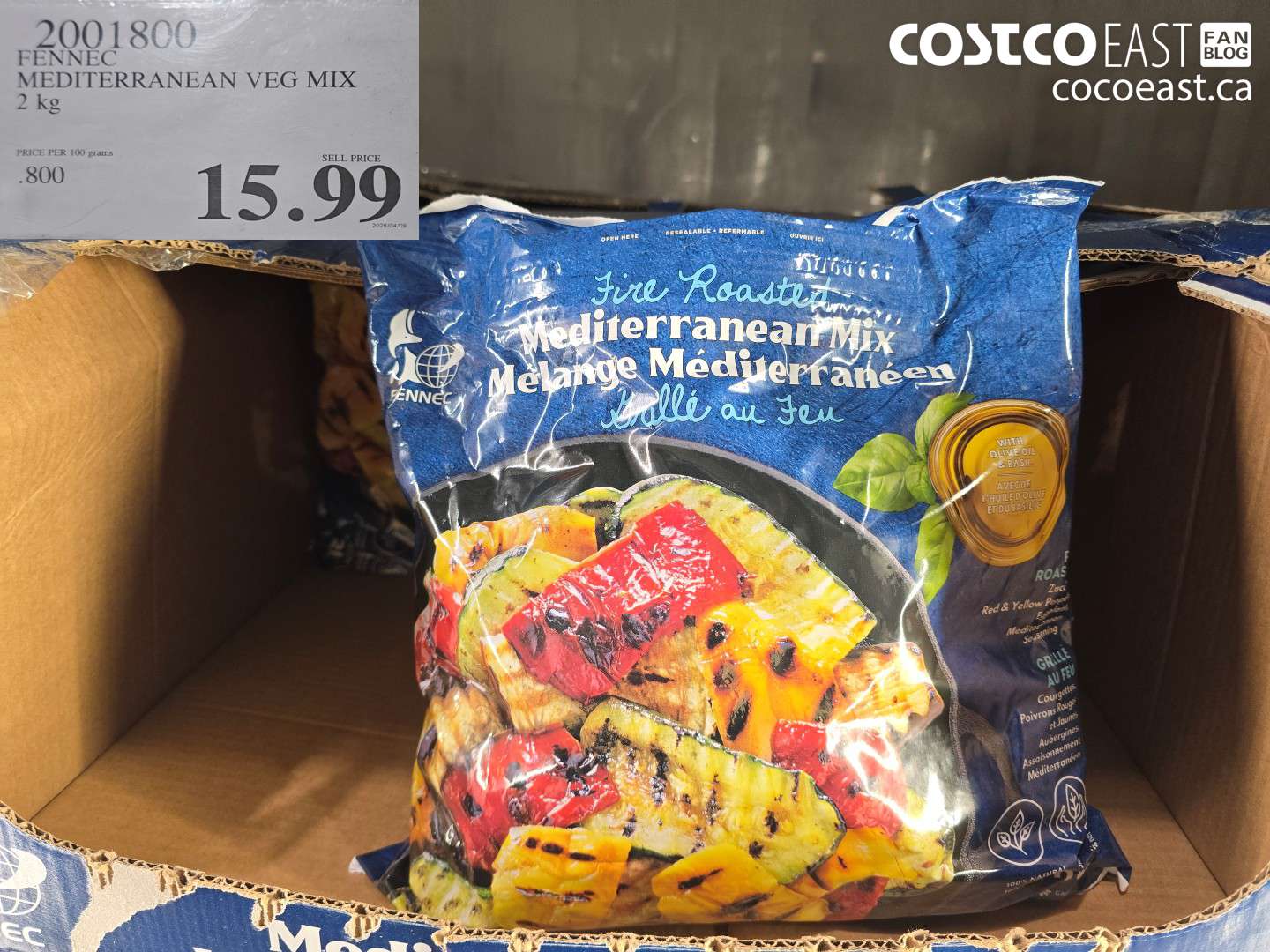 2001800 FENNEC MEDITERRANEAN VEG MIX 2 KG $15.99