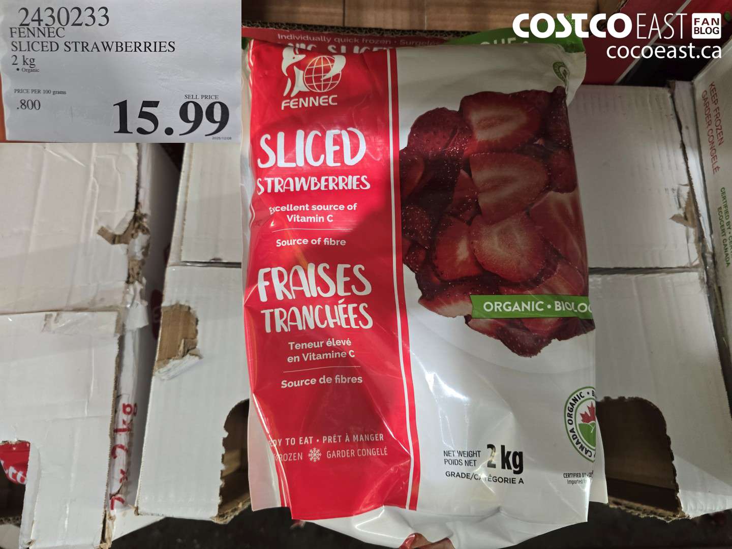 2430233 FENNEC SLICED STRAWBERRIES 2 KG $15.99