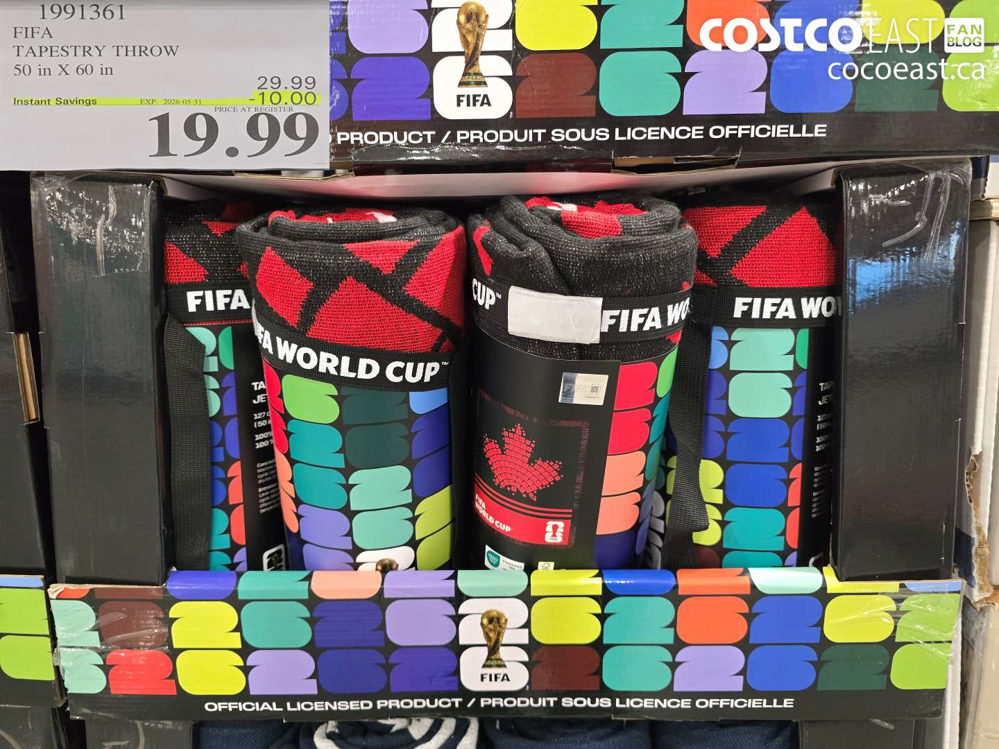 1991361 FIFA TAPESTRY THROW 50 IN X 60 IN ($10.00 INSTANT SAVINGS EXPIRES ON 2026-05-31) $19.99