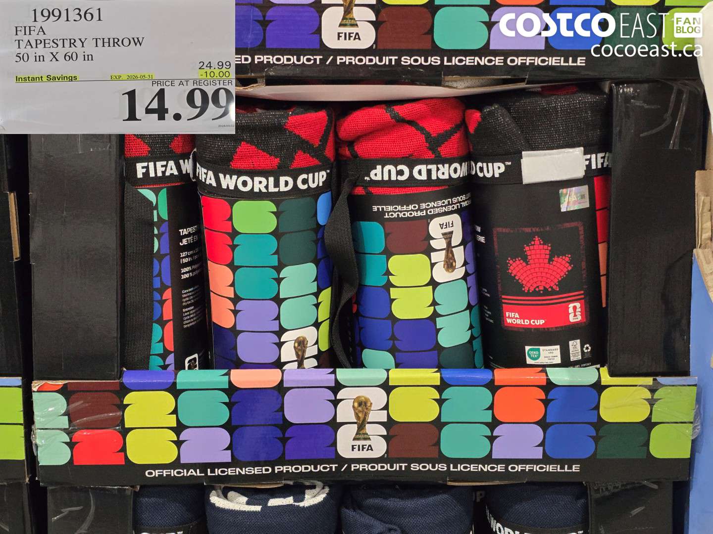 1991361 FIFA TAPESTRY THROW 50 IN X 60 IN ($10.00 INSTANT SAVINGS EXPIRES ON 2026-05-31) $14.99