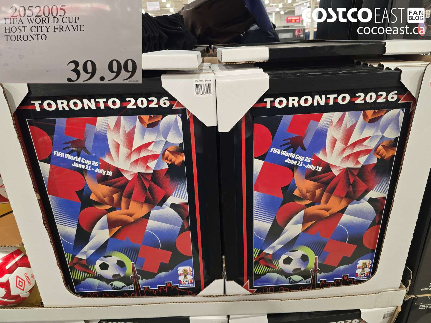 2052005 FIFA WORLD CUP HOST CITY FRAME TORONTO $39.99