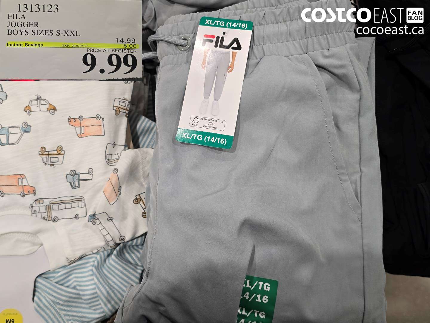 1313123 FILA JOGGER BOYS SIZES S-XXL ($5.00 INSTANT SAVINGS EXPIRES ON 2026-05-17) $9.99